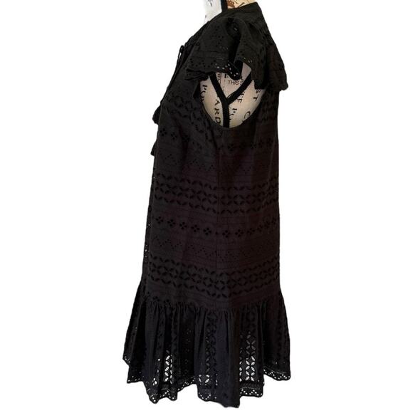 Rebecca Minkoff Caro Eyelet Ruffle Mini Dress- Size 8 - Picture 6 of 11